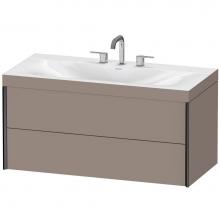 Duravit XV4616TB243C - Duravit XViu C-Bonded Wall-Mounted Vanity  Basalt Matte