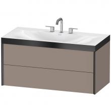 Duravit XV4616TB243P - Duravit XViu C-Bonded Wall-Mounted Vanity  Basalt Matte