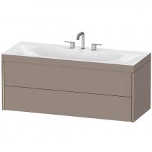 Duravit XV4617TB143C - Duravit XViu C-Bonded Wall-Mounted Vanity  Basalt Matte