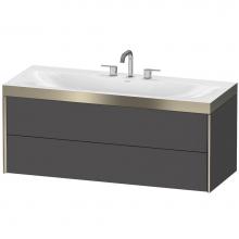 Duravit XV4617TB149P - Duravit XViu C-Bonded Wall-Mounted Vanity  Graphite Matte