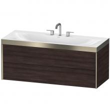 Duravit XV4617TB153P - Duravit XViu C-Bonded Wall-Mounted Vanity  Chestnut Dark