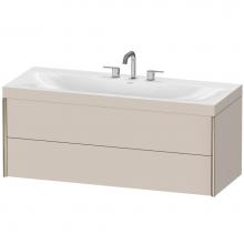 Duravit XV4617TB191C - Duravit XViu C-Bonded Wall-Mounted Vanity  Taupe Matte