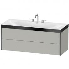 Duravit XV4617TB207P - Duravit XViu C-Bonded Wall-Mounted Vanity  Concrete Gray Matte