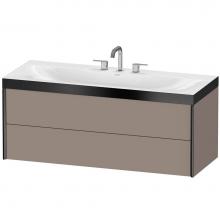 Duravit XV4617TB243P - Duravit XViu C-Bonded Wall-Mounted Vanity  Basalt Matte