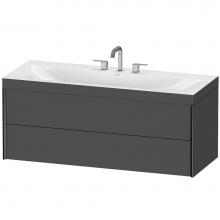 Duravit XV4617TB249C - Duravit XViu C-Bonded Wall-Mounted Vanity  Graphite Matte