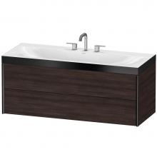 Duravit XV4617TB253P - Duravit XViu C-Bonded Wall-Mounted Vanity  Chestnut Dark