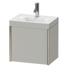 Duravit XV4630OB107C - Duravit XViu One Door C-Bonded Wall-Mount Vanity Kit Concrete Gray