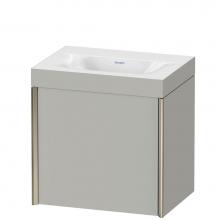 Duravit XV4631NB107C - Duravit XViu One Door C-Bonded Wall-Mount Vanity Kit Concrete Gray