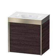 Duravit XV4631NB153P - Duravit XViu One Door C-Bonded Wall-Mount Vanity Kit Chestnut Dark