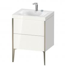 Duravit XV4709EB122C - Duravit XViu Two Drawer C-Bonded Floorstanding Vanity Kit White