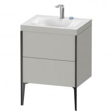 Duravit XV4709EB207C - XViu Two Drawer C-Bonded Floorstanding Vanity Kit Concrete Gray