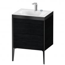 Duravit XV4709EB216P - XViu Two Drawer C-Bonded Floorstanding Vanity Kit Oak Black