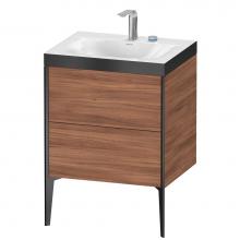 Duravit XV4709EB279P - XViu Two Drawer C-Bonded Floorstanding Vanity Kit Walnut