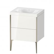 Duravit XV4709NB122C - Duravit XViu Two Drawer C-Bonded Floorstanding Vanity Kit White