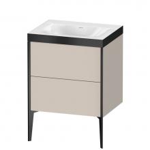 Duravit XV4709NB291P - XViu Two Drawer C-Bonded Floorstanding Vanity Kit Taupe