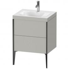 Duravit XV4709OB207C - XViu Two Drawer C-Bonded Floorstanding Vanity Kit Concrete Gray