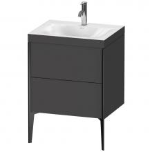 Duravit XV4709OB249C - XViu Two Drawer C-Bonded Floorstanding Vanity Kit Graphite