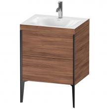 Duravit XV4709OB279C - XViu Two Drawer C-Bonded Floorstanding Vanity Kit Walnut