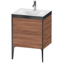 Duravit XV4709OB279P - XViu Two Drawer C-Bonded Floorstanding Vanity Kit Walnut