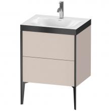 Duravit XV4709OB291P - XViu Two Drawer C-Bonded Floorstanding Vanity Kit Taupe