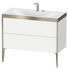 Duravit XV4711EB118P - Duravit XViu Two Drawer C-Bonded Floorstanding Vanity Kit White