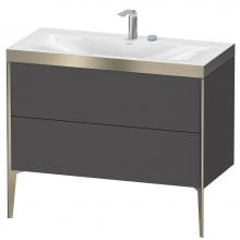 Duravit XV4711EB149P - Duravit XViu Two Drawer C-Bonded Floorstanding Vanity Kit Graphite