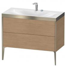 Duravit XV4711EB152P - Duravit XViu Two Drawer C-Bonded Floorstanding Vanity Kit European Oak