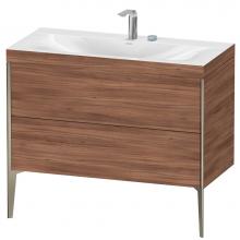 Duravit XV4711EB179C - Duravit XViu Two Drawer C-Bonded Floorstanding Vanity Kit Walnut