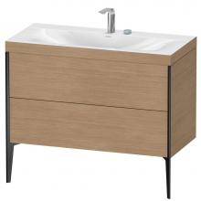 Duravit XV4711EB252C - Duravit XViu Two Drawer C-Bonded Floorstanding Vanity Kit European Oak