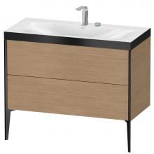 Duravit XV4711EB252P - Duravit XViu Two Drawer C-Bonded Floorstanding Vanity Kit European Oak