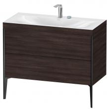 Duravit XV4711EB253C - Duravit XViu Two Drawer C-Bonded Floorstanding Vanity Kit Chestnut Dark