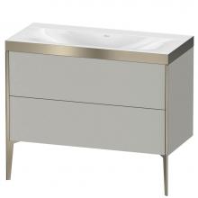 Duravit XV4711NB107P - Duravit XViu Two Drawer C-Bonded Floorstanding Vanity Kit Concrete Gray