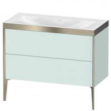 Duravit XV4711NB109P - Duravit XViu Two Drawer C-Bonded Floorstanding Vanity Kit Light Blue