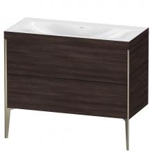 Duravit XV4711NB153C - Duravit XViu Two Drawer C-Bonded Floorstanding Vanity Kit Chestnut Dark