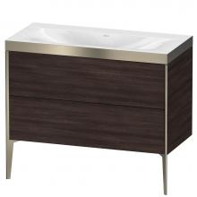 Duravit XV4711NB153P - Duravit XViu Two Drawer C-Bonded Floorstanding Vanity Kit Chestnut Dark