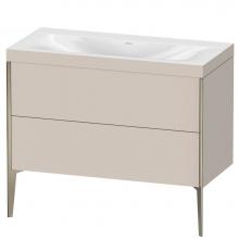 Duravit XV4711NB191C - Duravit XViu Two Drawer C-Bonded Floorstanding Vanity Kit Taupe