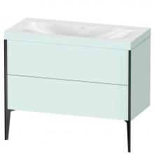 Duravit XV4711NB209C - Duravit XViu Two Drawer C-Bonded Floorstanding Vanity Kit Light Blue