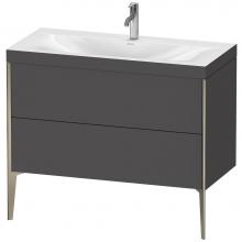 Duravit XV4711OB149C - Duravit XViu Two Drawer C-Bonded Floorstanding Vanity Kit Graphite