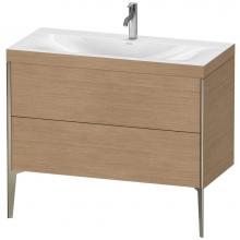 Duravit XV4711OB152C - Duravit XViu Two Drawer C-Bonded Floorstanding Vanity Kit European Oak