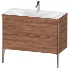 Duravit XV4711OB179C - Duravit XViu Two Drawer C-Bonded Floorstanding Vanity Kit Walnut