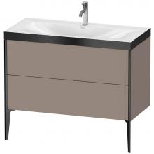 Duravit XV4711OB243P - Duravit XViu Two Drawer C-Bonded Floorstanding Vanity Kit Basalt