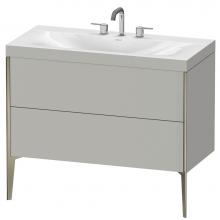 Duravit XV4711TB107C - Duravit XViu C-Bonded Floorstanding Vanity  Concrete Gray Matte