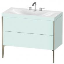 Duravit XV4711TB109C - Duravit XViu C-Bonded Floorstanding Vanity  Light Blue Matte