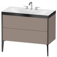 Duravit XV4711TB243P - Duravit XViu C-Bonded Floorstanding Vanity  Basalt Matte