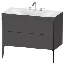 Duravit XV4711TB249C - Duravit XViu C-Bonded Floorstanding Vanity  Graphite Matte