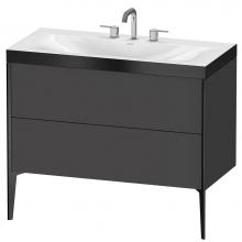 Duravit XV4711TB249P - Duravit XViu C-Bonded Floorstanding Vanity  Graphite Matte