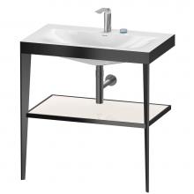 Duravit XV4715EB285 - XViu C-Bonded Vanity Kit with Sink and Metal Console White|Black