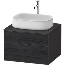 Duravit ZE4820016800000 - Duravit Zencha 25 5/8'' Wall Mount Two Drawer Single Vanity Cabinet in Black Oak, Sink S