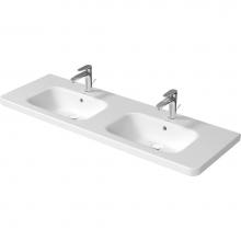 Duravit 23571400301 - Duravit DuraStyle Double Bathroom Sink  White WonderGliss