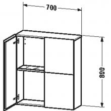 Duravit LC116703838 - Duravit L-Cube Semi-Tall Cabinet Dolomite Gray